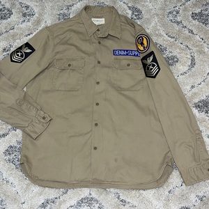 Denim & Supply Ralph Lauren Khaki Patch Button-Down Shirt